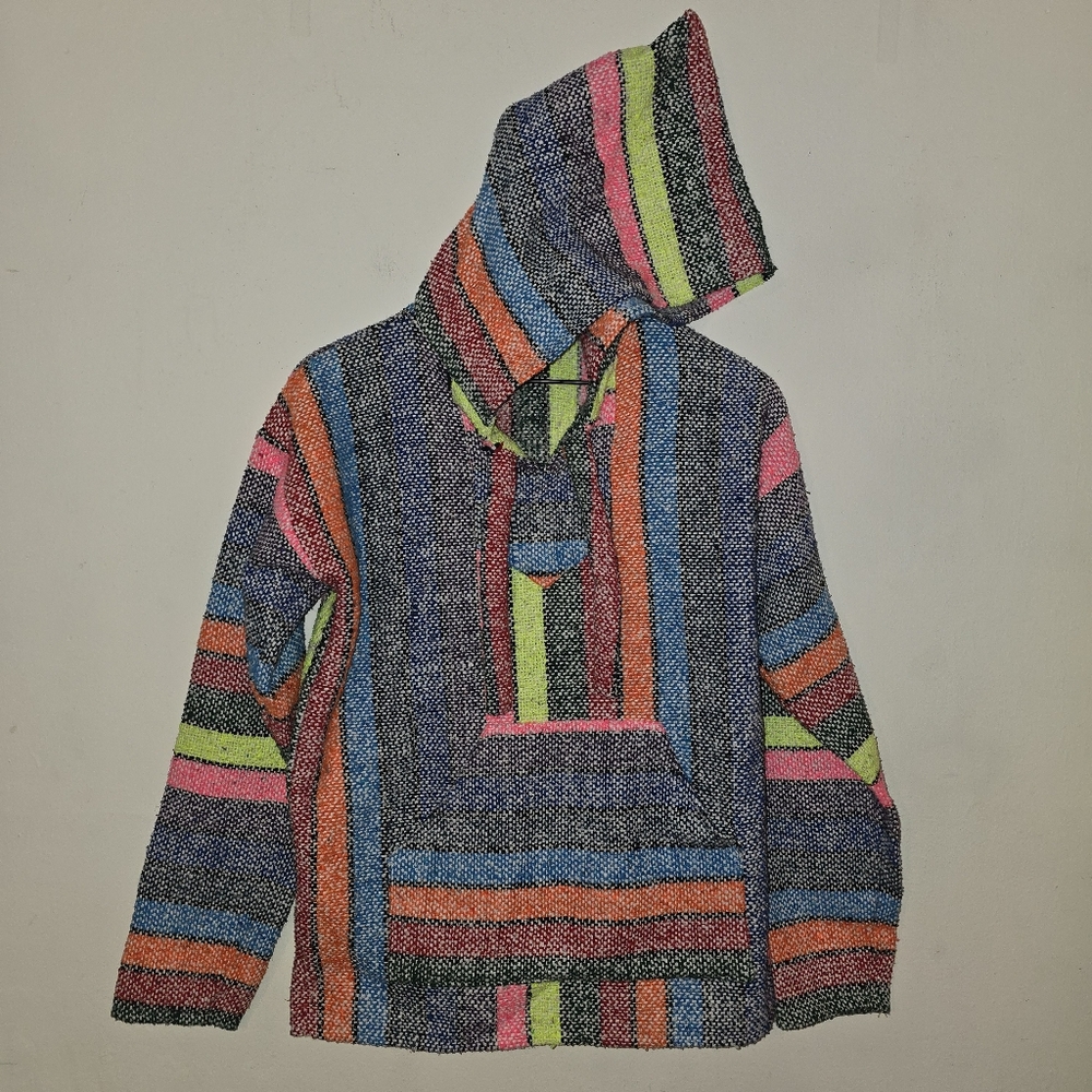 Earthbound Rainbow Baja Drug Rug Hoodie